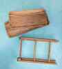 Two Tier Acacia Wood Serving Tray with Stand