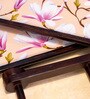 Acacia Wood Two Tier Stand with Enamel Print