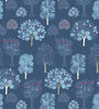 Blue Floral 300 TC 100% Cotton Queen Sized Bed Sheets with 2 Pillow Covers