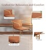 Acai Metal Arm Chair in Brown Color