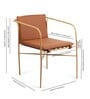 Acai Metal Arm Chair in Brown Color