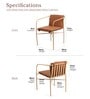 Acai Metal Arm Chair in Brown Color
