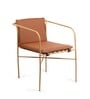 Acai Metal Arm Chair in Brown Color