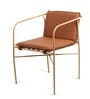 Acai Metal Arm Chair in Brown Color