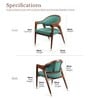 Acai Solid Wood Arm Chair in Green Color