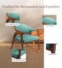 Acai Solid Wood Arm Chair in Green Color