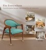 Acai Solid Wood Arm Chair in Green Color