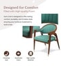 Acai Solid Wood Arm Chair in Green Color