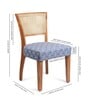 Acai Solid Wood Dining Chair in Blue Color