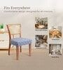 Acai Solid Wood Dining Chair in Blue Color
