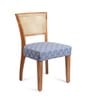 Acai Solid Wood Dining Chair in Blue Color