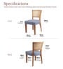 Acai Solid Wood Dining Chair in Blue Color