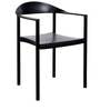 Metal Chair (Set Of 2) in Black Colour