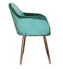Elite Velvet Dining Chair in Teal Green Colour