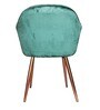 Elite Velvet Dining Chair in Teal Green Colour
