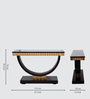 Ace Solid Wood Console Table in Black Gold Finish