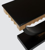 Ace Solid Wood Console Table in Black Gold Finish
