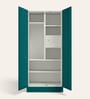 Aceline Printed Steel 2 Door Wardrobe In Textured Foliage Green Colour With Locker