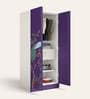 Aceline Printed Steel 2 Door Wardrobe In Textured Purple Magic Colour With Locker