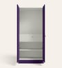Aceline Printed Steel 2 Door Wardrobe In Textured Purple Magic Colour With Locker