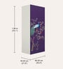 Aceline Printed Steel 2 Door Wardrobe In Textured Purple Magic Colour With Locker