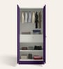 Aceline Printed Steel 2 Door Wardrobe In Textured Purple Magic Colour With Locker
