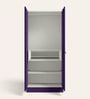 Aceline Printed Steel 2 Door Wardrobe In Textured Purple Magic Colour With Locker
