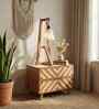 Achille Brown Wooden Table Lamp with White Jute Lampshade