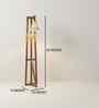 Achille Wooden Floor Lamp with Jute Shade & Brown Base