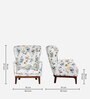 Aciano Fabric Full Back Lounge Chair In Floral Print