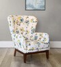 Aciano Fabric Full Back Lounge Chair In Floral Print
