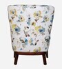 Aciano Fabric Full Back Lounge Chair In Floral Print