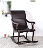 Acklom Solid Wood Rocking Chair in Passion Mahogany Finish