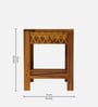 Acota Sheesham Wood Bedside Table In Light Honey Finish