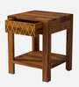 Acota Sheesham Wood Bedside Table In Light Honey Finish