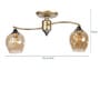 Elegant Gold Glass Shaded Chandelier