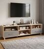 Acro TV Unit In Light Oak And Grey Finish Acro TV Unit In Light Oak And Grey Finish