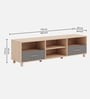 Acro TV Unit In Light Oak And Grey Finish Acro TV Unit In Light Oak And Grey Finish