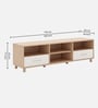 Acro TV Unit In Light Oak and White Finish