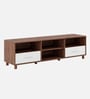 Acro TV Unit In Planked Walnut and White Finish