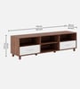 Acro TV Unit In Planked Walnut and White Finish
