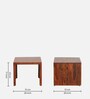 Acropolis Sheesham Wood Nesting Coffee Table Set in Honey Oak Finish With Stools