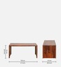 Acropolis Sheesham Wood Nesting Coffee Table Set in Honey Oak Finish With Stools