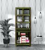 Acropolis Sheesham Wood Book Shelf with Folding Study Table in Spring Green Finish