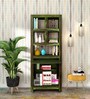 Acropolis Sheesham Wood Book Shelf with Folding Study Table in Spring Green Finish
