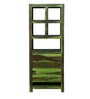 Acropolis Sheesham Wood Book Shelf with Folding Study Table in Spring Green Finish