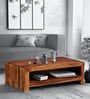 Acropolis Sheesham Wood Coffee Table In Rustic Teak Finish