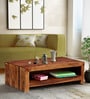 Acropolis Sheesham Wood Coffee Table In Rustic Teak Finish