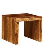 Acropolis Sheesham Wood Nesting Coffee Table Set in Rustic teak Finish With Stools