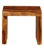 Acropolis Sheesham Wood Nesting Coffee Table Set in Rustic teak Finish With Stools